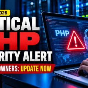 Critical PHP security alert October 2026 showing cybersecurity warning and website server protection